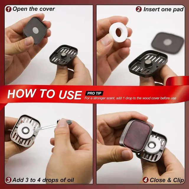Alt view image 7 of 7 - Car Air Freshener Vent Clip, Starter Kit with Refills, Scent Diffuser | Car air freshener vent clip, starter kit with fruit plant refills. Natural scent, long lasting aroma, easy clip on vents