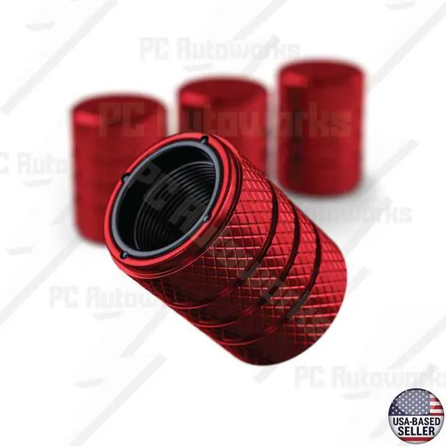 Alt view image 3 of 7 - Aluminum Tire Valve Stem Caps Anti-Rust, Premium Anodized Aluminum, Corrosion-Resistant, Easy Install, Universal Fit for Car, Truck, Bike, SUV 1 Pack/Set of 4 (Ruby RED)