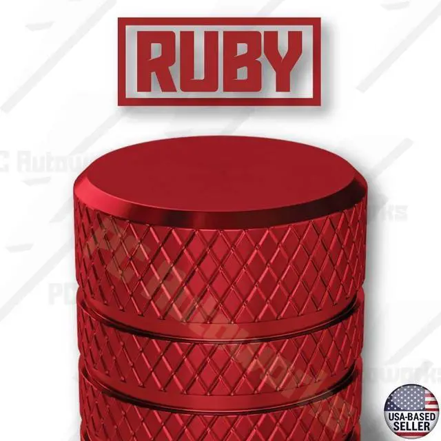 Alt view image 4 of 7 - Aluminum Tire Valve Stem Caps Anti-Rust, Premium Anodized Aluminum, Corrosion-Resistant, Easy Install, Universal Fit for Car, Truck, Bike, SUV 1 Pack/Set of 4 (Ruby RED)
