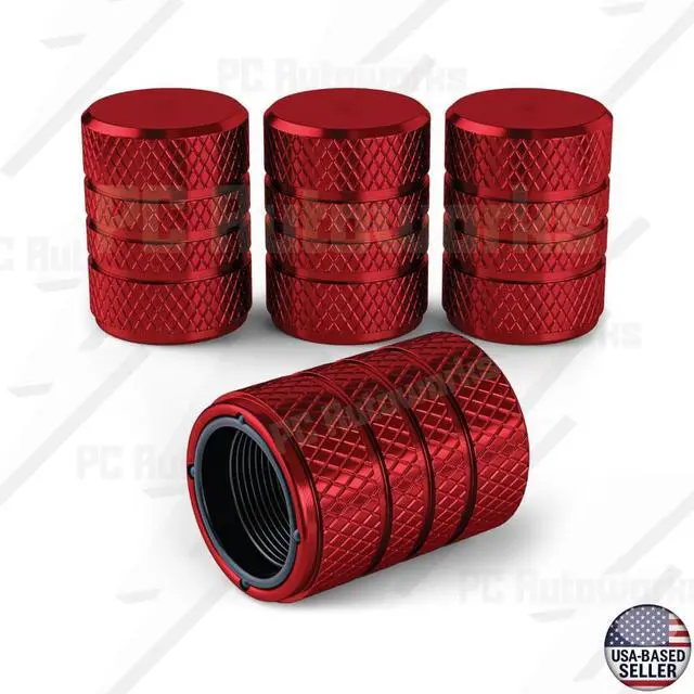 Alt view image 7 of 7 - Aluminum Tire Valve Stem Caps Anti-Rust, Premium Anodized Aluminum, Corrosion-Resistant, Easy Install, Universal Fit for Car, Truck, Bike, SUV 1 Pack/Set of 4 (Ruby RED)