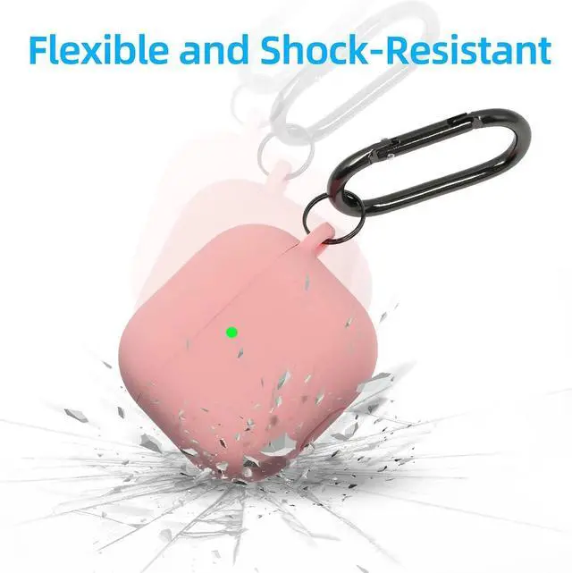 Alt view image 5 of 7 - Compatible with AirPods 4 Case, Premium Soft Silicone Protective Case Cover for Apple AirPods 4th Generation with Cleaner Kit Keychain Accessories for Women Girls