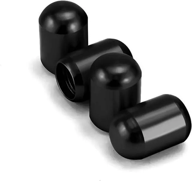 Alt view image 6 of 6 - JUSTTOP 4PCS Car Tire Valve Stem Caps, Air Caps Cover, Universal for Cars, SUVs, Bike, Trucks and Motorcycles, Car Wheel & Tire Exterior Accessories-Black