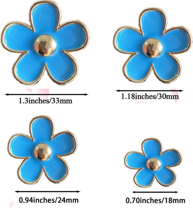 Alt view image 2 of 6 - 4 Pcs Daisy Flower Car Air Vent Clips with Fragrance Pads, Blue | Cute Air Fresheners Clip, Car Decor Accessories, for Women and Girls, Interior Aesthetic, Car Interior Decor, Charm