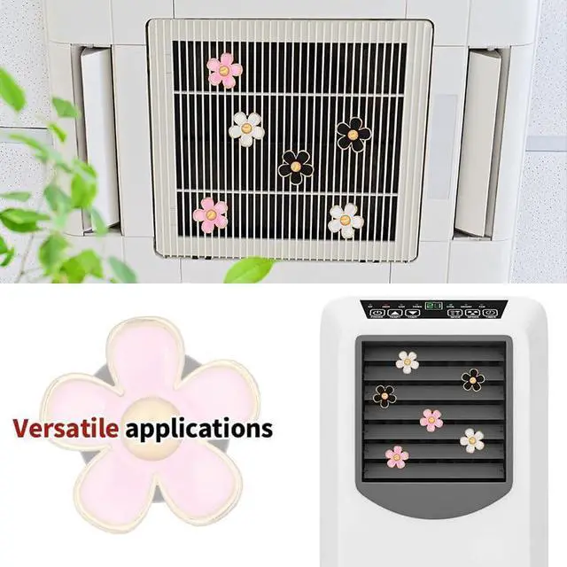 Alt view image 6 of 6 - 4 Pcs Daisy Flower Car Air Vent Clips with Fragrance Pads, Blue | Cute Air Fresheners Clip, Car Decor Accessories, for Women and Girls, Interior Aesthetic, Car Interior Decor, Charm