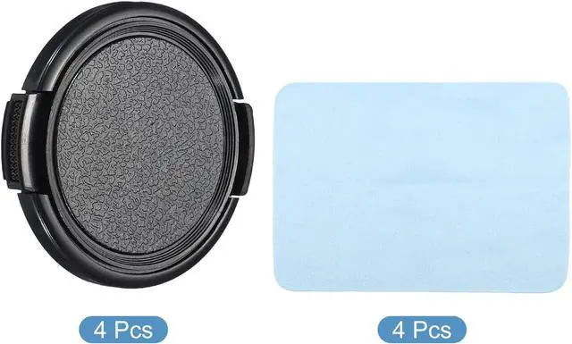 Alt view image 3 of 6 - PATIKIL Camera Lens Cap, 4 Pack Sides Pinch Front Lens Cover with Microfiber Cleaning Cloth for 49mm Thread Universal DSLR Lenses for Nikon, for Fujifilm, for Pentax, for Leica