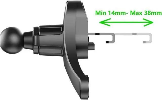 Alt view image 2 of 5 - 2 Pack Air Vent Clips Universal Car Mount 0.67in 17mm Joint Ball Head Base Stander Grip Holder Air Outlet Hook Lock Replacement for GPS Bracket Phone Wireless Charger Clamp