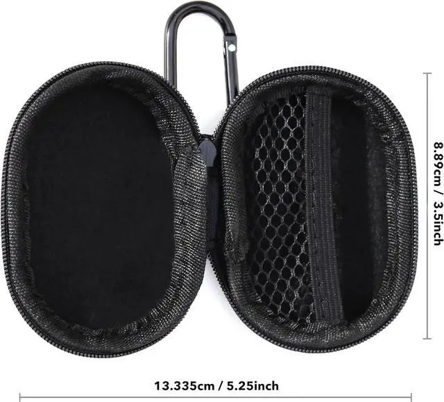 Alt view image 3 of 7 - Decibullz - Zipper Headphones Carrying Case, Perfect for Earphones and Earplugs (Black) (Pack of 1)