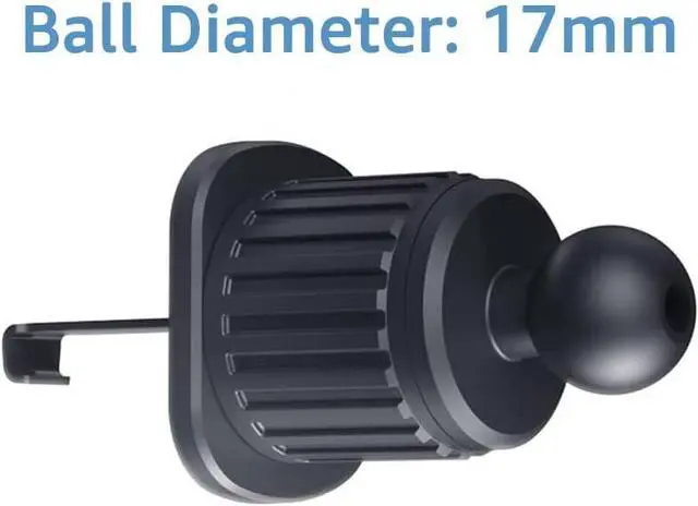 Alt view image 4 of 5 - 2 Pack Air Vent Clips Universal Car Mount 0.67in 17mm Joint Ball Head Base Stander Grip Holder Air Outlet Hook Lock Replacement for GPS Bracket Phone Wireless Charger Clamp
