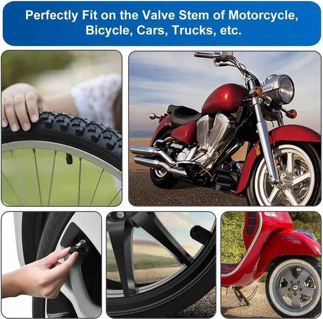 Alt view image 4 of 6 - The Upgraded Version has a Sealing Ring Tire Valve Stem Caps (12pcs Black)