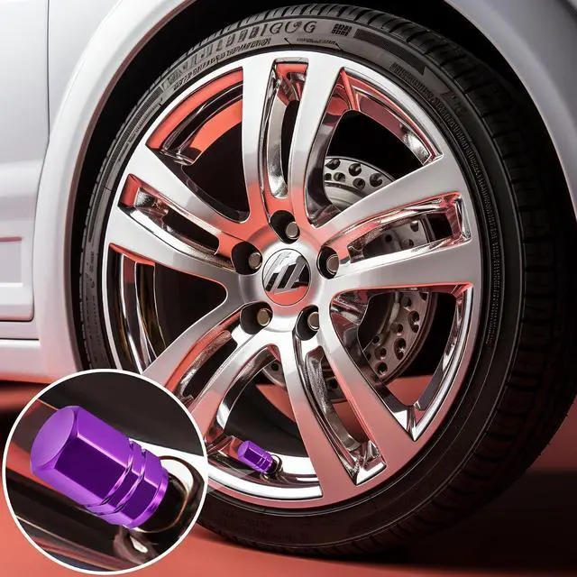 Alt view image 3 of 7 - 8PCS Tire Valve Stem Caps, with Rubber O-Ring, Corrosion Resistant Leak-Proof, Aluminum Alloy Universal Wheel Valve Covers for Cars, SUV, Trucks, Bikes, Motorcycles, Bicycles(Purple)