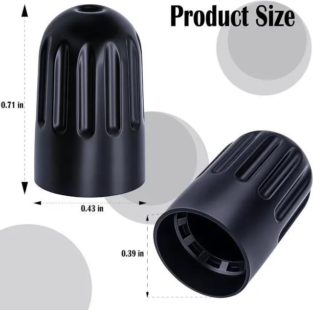 Alt view image 3 of 7 - 15PCS TPMS Tire Valve Long Stem Caps, Black Plastic Wheel Tire Valve Stem for TR20008 TPMS, Universal Long Stem Caps for Cars, SUV, Trucks, Bikes, Motorcycles, Bicycles