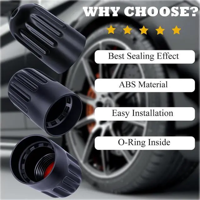 Alt view image 7 of 7 - 15PCS TPMS Tire Valve Long Stem Caps, Black Plastic Wheel Tire Valve Stem for TR20008 TPMS, Universal Long Stem Caps for Cars, SUV, Trucks, Bikes, Motorcycles, Bicycles