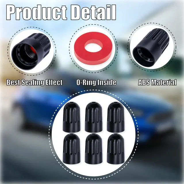 Alt view image 4 of 7 - 15PCS TPMS Tire Valve Long Stem Caps, Black Plastic Wheel Tire Valve Stem for TR20008 TPMS, Universal Long Stem Caps for Cars, SUV, Trucks, Bikes, Motorcycles, Bicycles