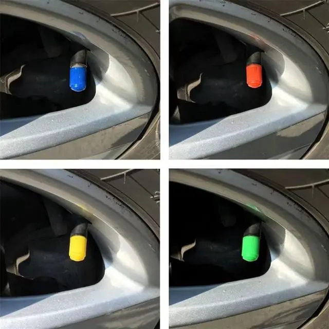 Alt view image 7 of 7 - 16 Pcs Tire Valve Stem Caps Upgraded Version with Sealing Ring for Car, Motorbike, Truck, Bike (Black)