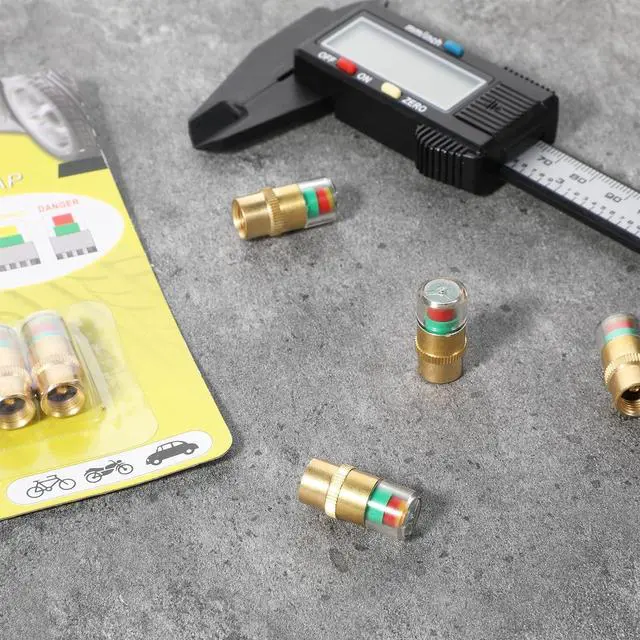 Alt view image 7 of 7 - 12PCS Car Tire Pressure Monitor Valve Stem Caps 3-Color Tire Pressure Caps Alarm Tires Indicator Sensor Indicator Universal Valve Stem Cap for Cars, SUVs, Trucks, Motorcycles, Bicycles