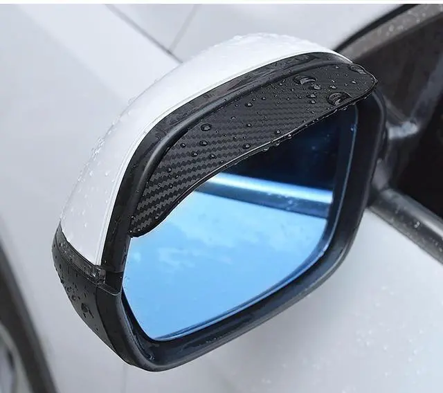 Main image of 2PCS Side Mirror Visor Rain Guards, Car Rear View Mirror Rain Cover | Silicone Rain Shield, Mirror Cover Rubber Visor Guard