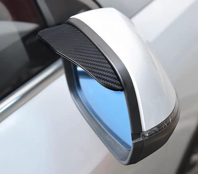 Alt view image 6 of 7 - 2PCS Side Mirror Visor Rain Guards, Car Rear View Mirror Rain Cover | Silicone Rain Shield, Mirror Cover Rubber Visor Guard