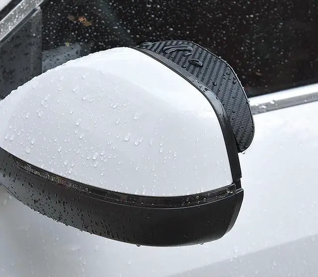 Alt view image 7 of 7 - 2PCS Side Mirror Visor Rain Guards, Car Rear View Mirror Rain Cover | Silicone Rain Shield, Mirror Cover Rubber Visor Guard