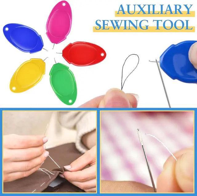 Alt view image 3 of 7 - Fedmut 35PCS Needle Threaders 5 Colors Thumb Shape Sewing Needle Threader | Easy Threader Plastic Needle Threaders Floss Threaders for Craft Work, Sewing Machine, Embroidery Floss with Clear Box