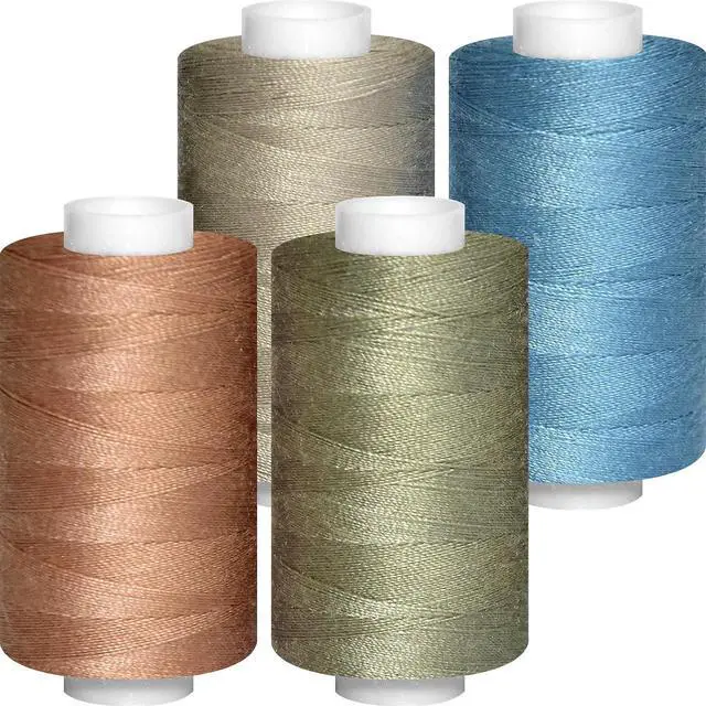Main image of All Purpose Sewing Thread-4 Spools of Hand Polyester Sewing Thread for Hand and Machine Sewing(Salt-Style morandi Color)