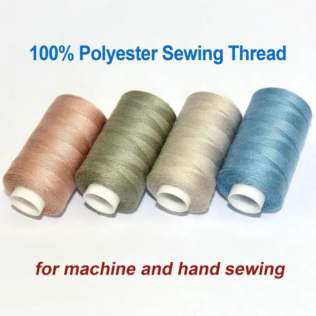 Alt view image 2 of 6 - All Purpose Sewing Thread-4 Spools of Hand Polyester Sewing Thread for Hand and Machine Sewing(Salt-Style morandi Color)