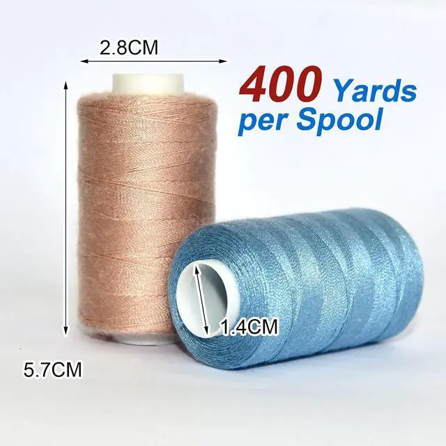 Alt view image 4 of 6 - All Purpose Sewing Thread-4 Spools of Hand Polyester Sewing Thread for Hand and Machine Sewing(Salt-Style morandi Color)