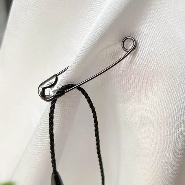 Alt view image 6 of 7 - Safety pins 150pcs 0.75inch Safety pins for Clothes for Clothing Sewing Handicrafts Quilting Jewelry MakingBlack Hijab pins (Black)