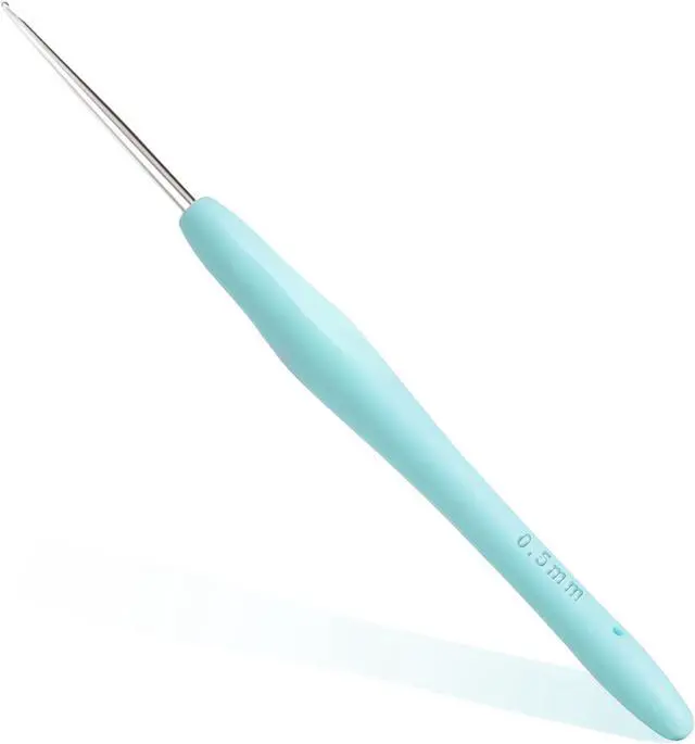 Main image of Small Size Crochet Hook Lace Crochet Needle, 0.5mm Crochet Hook, Ergonomic Crochet HooksEmbroidery Thread Knitting Weaving Tool (0.5 mm)