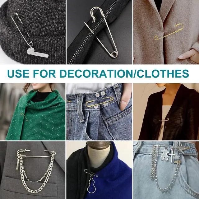 Alt view image 6 of 7 - Large Safety Pins Heavy Duty - 4" Oversized Safety Pins for Laundry, Blanket, Crafts, Outdoor - 16PCS
