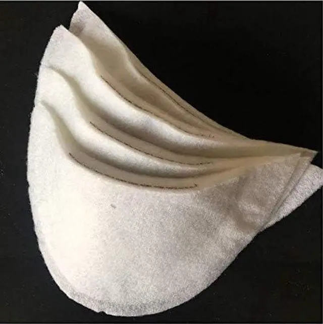 Alt view image 2 of 3 - Chris.W 5 Pairs Cotton Set-in Shoulder Pads Sewing Shoulder Pad for Women/Men Blazer Coat Clothes, Medium - 3/5" White