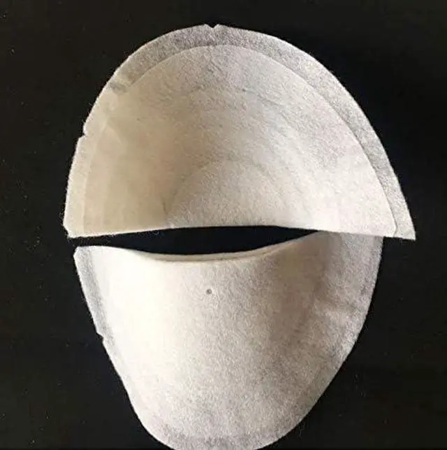Alt view image 3 of 3 - Chris.W 5 Pairs Cotton Set-in Shoulder Pads Sewing Shoulder Pad for Women/Men Blazer Coat Clothes, Medium - 3/5" White