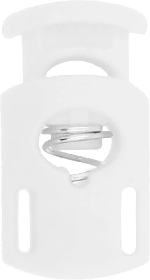 Alt view image 4 of 7 - Mandala Crafts White Shock Cord & Cord Locks for Elastic Drawstrings | 10 YDs Bungee String, 25 Spring Toggle Clips, End Stopper Clamps, for Shoelaces, Paracord, Jackets, Hoodies, Backpacks