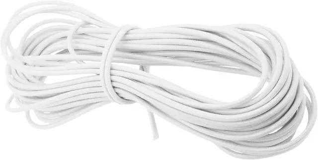 Alt view image 5 of 7 - Mandala Crafts White Shock Cord & Cord Locks for Elastic Drawstrings | 10 YDs Bungee String, 25 Spring Toggle Clips, End Stopper Clamps, for Shoelaces, Paracord, Jackets, Hoodies, Backpacks