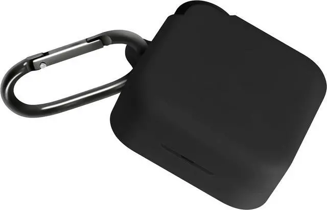 Main image of Geiomoo Silicone Cover for CMF Buds 2a Case, Soft Flexible Scratch Resistant Protective with Lanyard (Black)