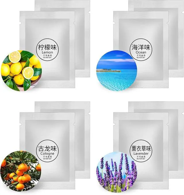 Alt view image 2 of 5 - 8 Packs Car Air Vent Clip Refills Solid Pads | 4 Scents(Lemon, Ocean, Cologne, Lavender) Replacement Tablets Long Lasting Freshener for Cars