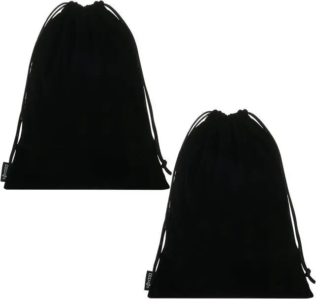 Main image of Cosmos 2 Pcs Portable Headphone Carrying Bag Travel Headset Storage Pouch Soft Drawstring Headphone Case Bag for Over-Ear Headphones Gaming Headset Neckband Earphones (Black Color)