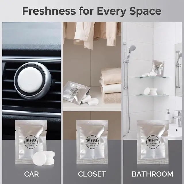 Alt view image 6 of 7 - 15 Pack Car Air Vent Clip Freshener Refills Solid Fragrance Replacement Pads, Long Lasting Air Freshener for Car Accessories for Women Men (Oceans)