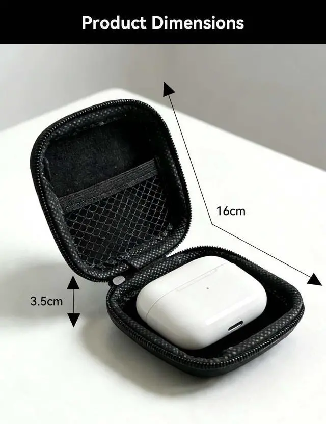 Alt view image 2 of 6 - MAS CARNEY Earphone Case, Headphone Earbud Hard Protective Carrying earplug Case Bag for Wired Earphones MP3 Small Items