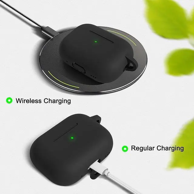 Alt view image 3 of 6 - for AirPods Pro 2 Case with Cleaner Kit, Compatible with Airpods Pro 2nd/1st Generation Case (USB-C Cable) with Keychain for Women and Men,Black