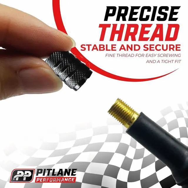 Alt view image 6 of 7 - Tire Valve Stem Caps Set of 8 Laser-Engraved Aluminum Car Tire Caps | Labeled (FR FL RR RL) Caps with Plastic Liner Anti-Corrosion | Schrader Valve Stem Covers Cars Trucks Bikes