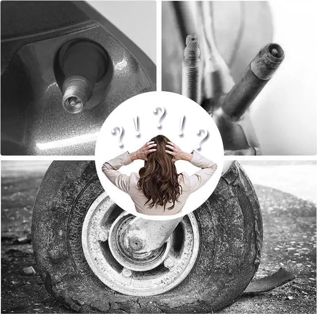 Alt view image 7 of 7 - 4PCS Car Tire Valve Caps,Aluminum Alloy Tire Valve Stem Caps with Inner Protective Sleeve for Maintaining Tires Pressure and Decoration,Universal Tires Air Cap Replacement
