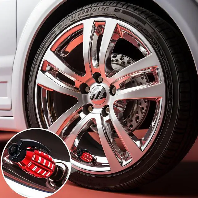Alt view image 3 of 7 - 4 PCS Tire Valve Stem Caps, Aluminium Alloy Tire Valve Stem Covers Universal for Cars, Trucks, SUV, Motorcycles, Bike and Bicycles (Red)