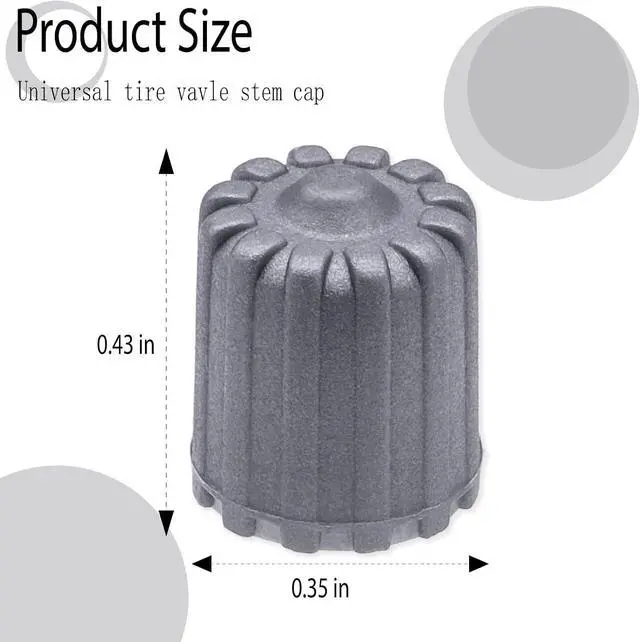 Alt view image 2 of 7 - 10PCS TPMS Tire Valve Stem Caps, Plastic Wheel Tire Valve Stem, with O-Ring Rubber Seal, Universal Tire Valve Stem Covers for Cars, SUV, Trucks, Bikes, Motorcycles, Bicycles(Gray)