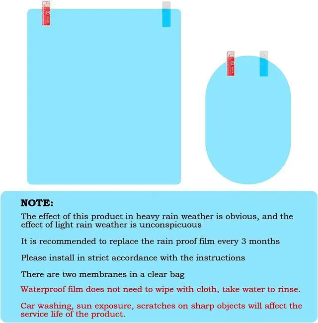 Alt view image 2 of 7 - Boao 16 Pieces Car Side View Waterproof Film, 2 Pcs Blind Spot Mirrors
