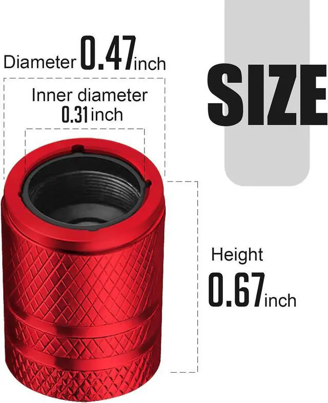 Alt view image 3 of 6 - DESOUL 4 Pack Tire Valve Stem Caps Cat Paw - Red | Aluminum Air Caps with Plastic Liner Corrosion Resistant | Leak-Proof | Universal Fit for Cars, Trucks, Motorcycles