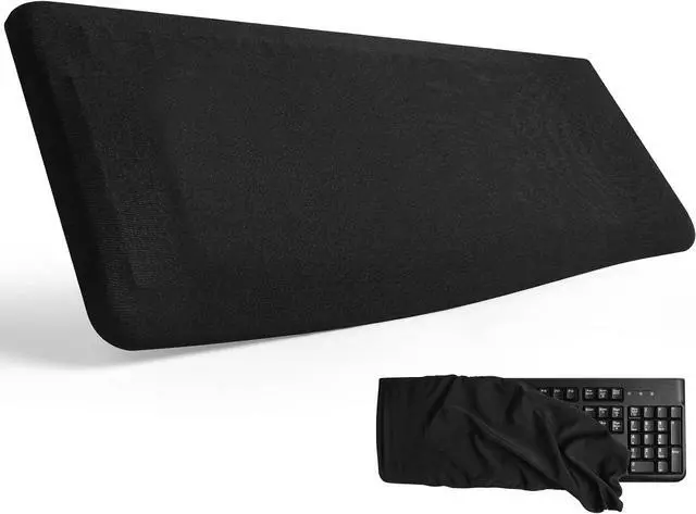 Main image of Keyboard Dust Cover for 75% 80% 96% Full Size PC Keyboards | Stretch Fabric Anti-Dust Keyboard Sleeve, Dustproof Protector Fits 14.9"x5.9" to 19.5"x7.5" Keyboards, Black, Size M