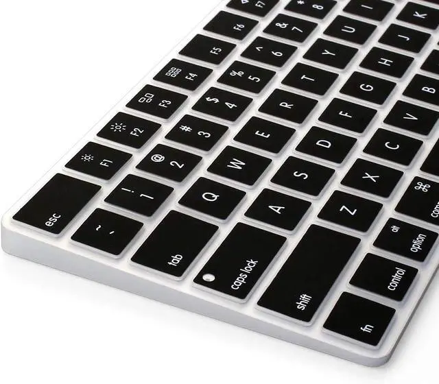 Alt view image 3 of 7 - ProElife Ultra Thin Silicone Keyboard Protector Cover Skin for Apple Magic Keyboard & Magic Keyboard 2 (U.S Version, Model: MLA22L/A-A1644, Without Numeric Keypad) (Black)