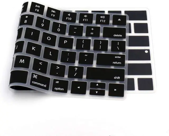 Alt view image 7 of 7 - ProElife Ultra Thin Silicone Keyboard Protector Cover Skin for Apple Magic Keyboard & Magic Keyboard 2 (U.S Version, Model: MLA22L/A-A1644, Without Numeric Keypad) (Black)