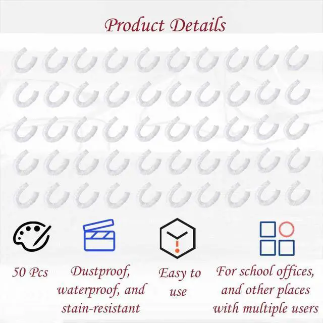 Alt view image 3 of 6 - 50Pcs Keyboard Cover - Disposable Keyboard Protector for Desktop Dustproof Waterproof for Office Schools Supplies