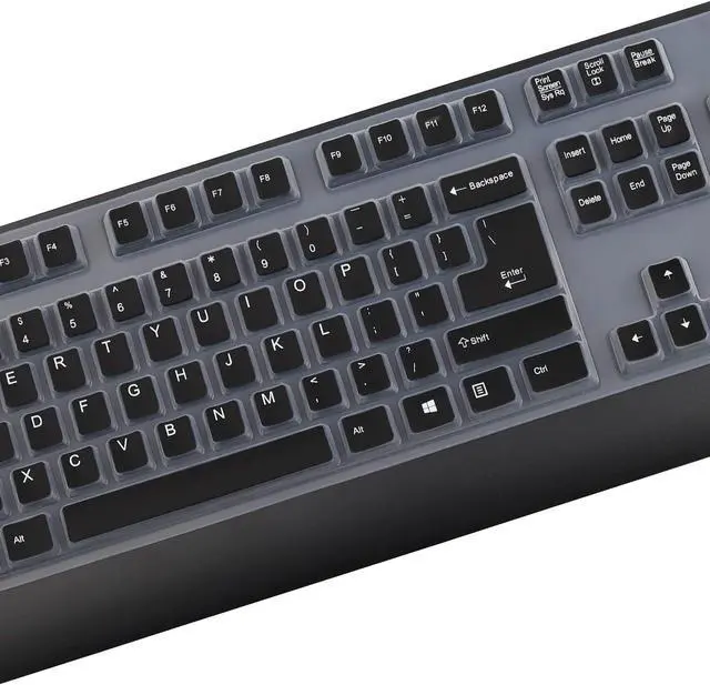 Alt view image 3 of 6 - Keyboard Cover for Lenovo Preferred Pro & Preferred Pro II Wired Keyboard 4X30M86879 4Y9400 73p5220 US 41A5289 54Y9400 SK-8825/8813/8820/1619/8827/8817 KB-1021/1468 ku-0225 ekb-425a (Black)